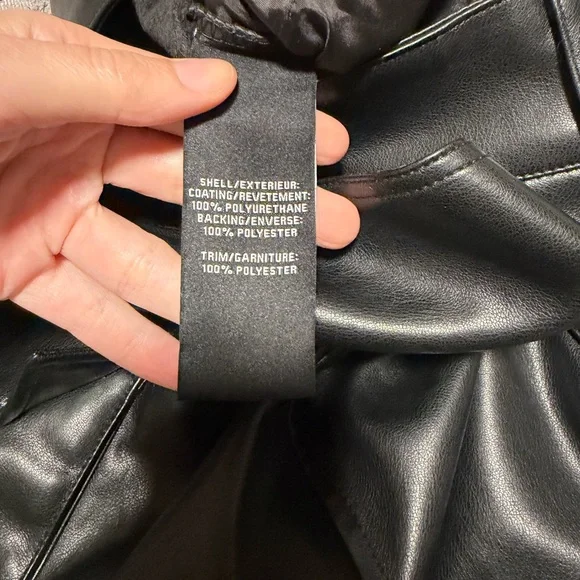 7 For All Mankind Faux Leather Cargo Midi Skirt With Slit Black Size Small - Picture 7 of 7